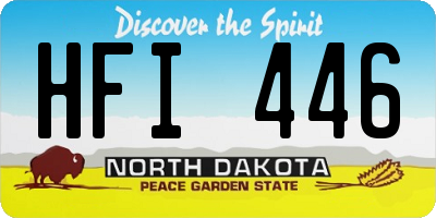 ND license plate HFI446