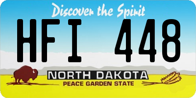 ND license plate HFI448