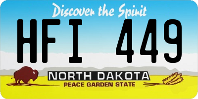 ND license plate HFI449