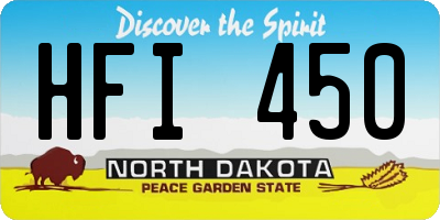 ND license plate HFI450