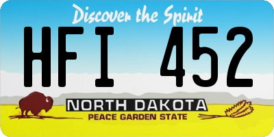 ND license plate HFI452