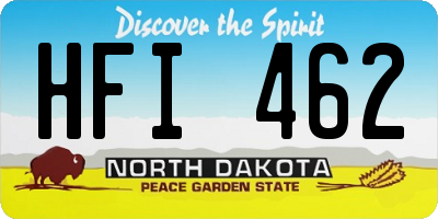 ND license plate HFI462