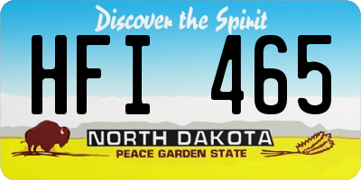 ND license plate HFI465