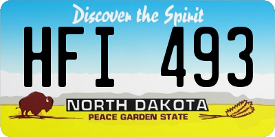 ND license plate HFI493