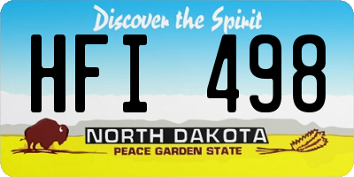 ND license plate HFI498