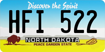 ND license plate HFI522