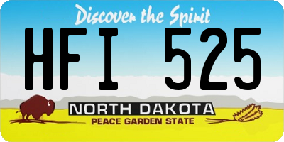 ND license plate HFI525