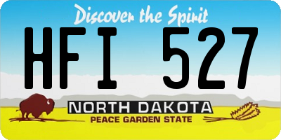 ND license plate HFI527