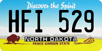ND license plate HFI529
