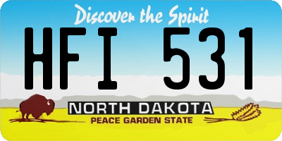 ND license plate HFI531