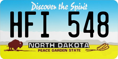 ND license plate HFI548