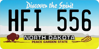 ND license plate HFI556