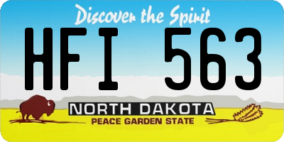 ND license plate HFI563
