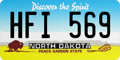ND license plate HFI569