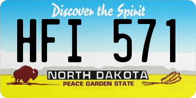 ND license plate HFI571