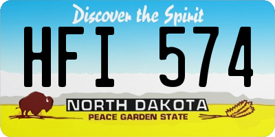 ND license plate HFI574