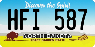 ND license plate HFI587