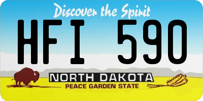 ND license plate HFI590