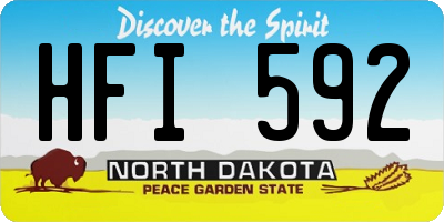 ND license plate HFI592