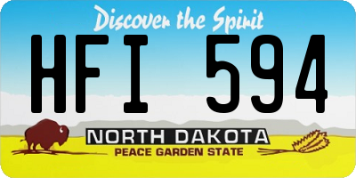 ND license plate HFI594