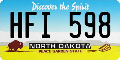 ND license plate HFI598