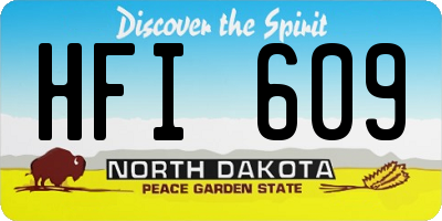 ND license plate HFI609