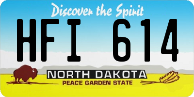 ND license plate HFI614