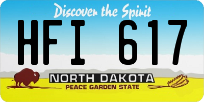 ND license plate HFI617