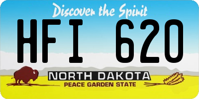 ND license plate HFI620
