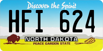 ND license plate HFI624