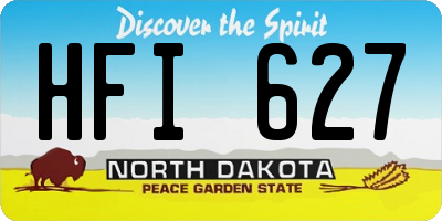 ND license plate HFI627
