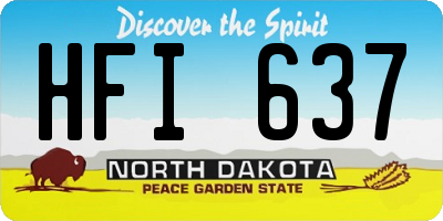 ND license plate HFI637