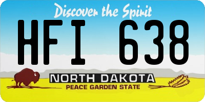 ND license plate HFI638