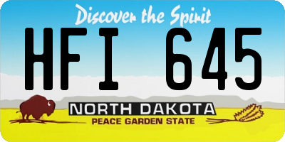 ND license plate HFI645