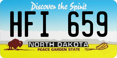 ND license plate HFI659
