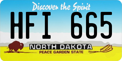 ND license plate HFI665