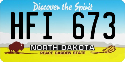 ND license plate HFI673