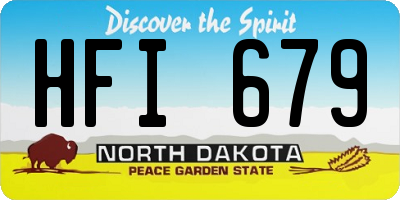 ND license plate HFI679