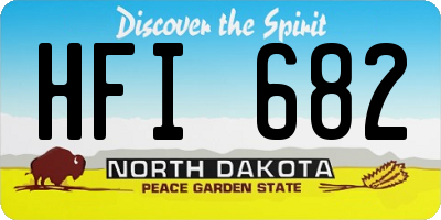 ND license plate HFI682