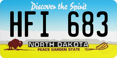 ND license plate HFI683