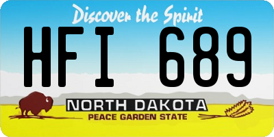 ND license plate HFI689