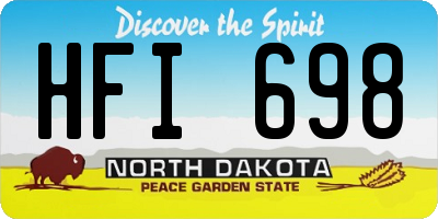 ND license plate HFI698