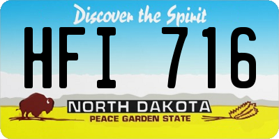 ND license plate HFI716