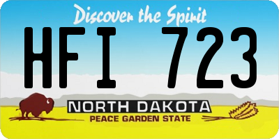 ND license plate HFI723