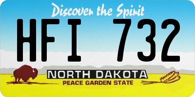 ND license plate HFI732