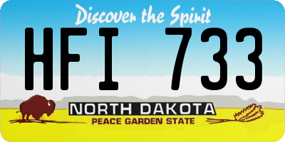 ND license plate HFI733