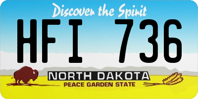 ND license plate HFI736