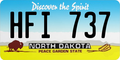 ND license plate HFI737