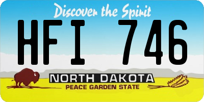 ND license plate HFI746
