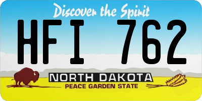 ND license plate HFI762